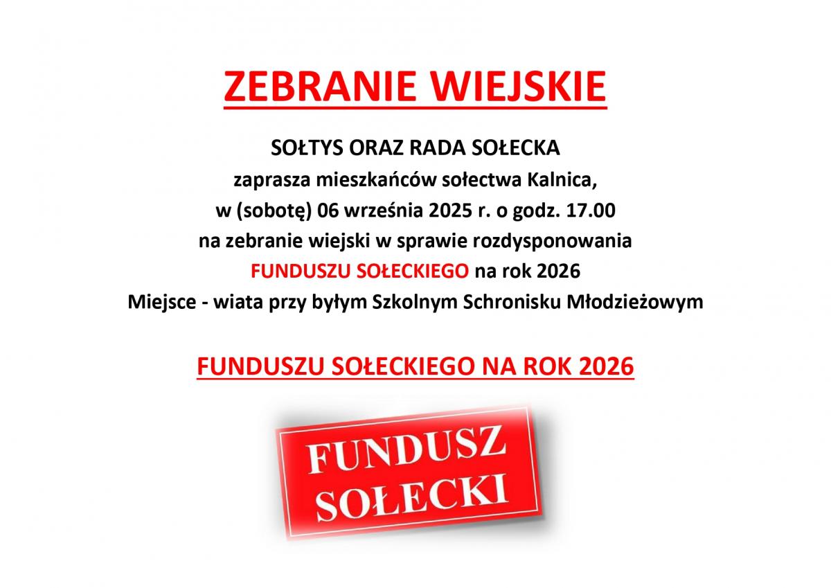 zebranie wiejskie Gmina Cisna