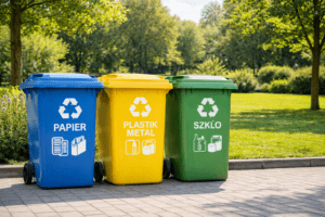 Odbiór odpadów segregowanych oraz surowców wtórnych (papier, szkło, metale, tworzywa sztuczne) w 2026 roku.