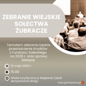 Zebranie Wiejskie Sołectwa Żubracze