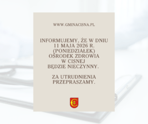 Informacja dla pacjentów Ośrodka Zdrowia w Cisnej