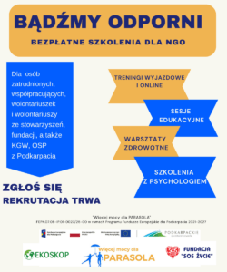 Informacja o bezpłatnych szkoleniach dla organizacji pozarządowych