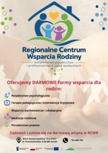 Regionalne Centrum Wsparcia Rodziny – bezpłatna pomoc dla rodzin, dzieci i młodzieży!
